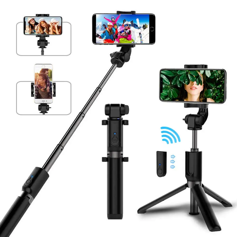 

Bluetooth selfie stick with tripod Plastic Alloy self stick selfiestick phone smartphone selfie-stick for iphone samsung huawei
