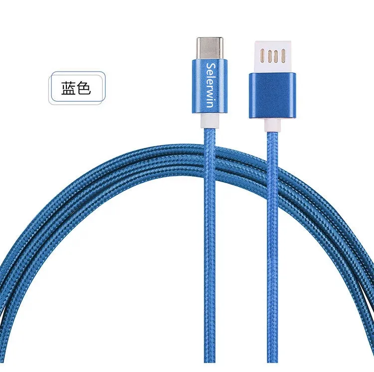 Синий Cafele usb type-c кабель 3A Быстрая зарядка usb type c кабели для Xiaomi Mi9 Mi8 huawei samsung Red rice Note 7 телефонное оборудование - Цвет: Синий