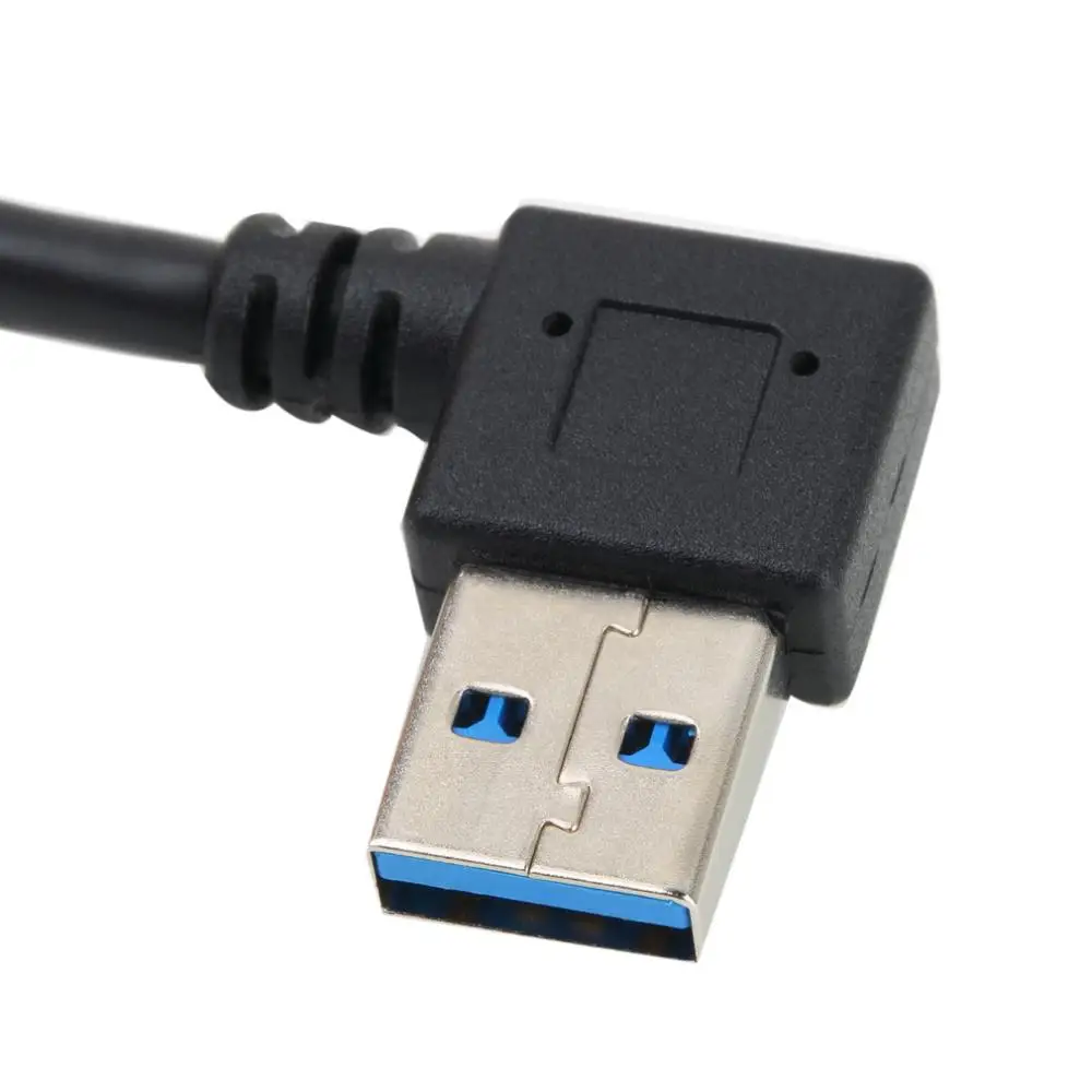 Универсальный 15 см USB Удлинительный Кабель USB 3,0 мужчин и женщин 90 градусов Расширение данных Синхронизация Шнур кабель провод адаптер