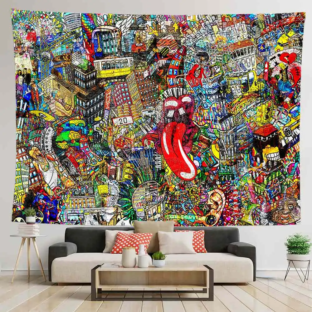 Настенные баннеры в виде черепа тату гобелен домашний декор настенное украшение