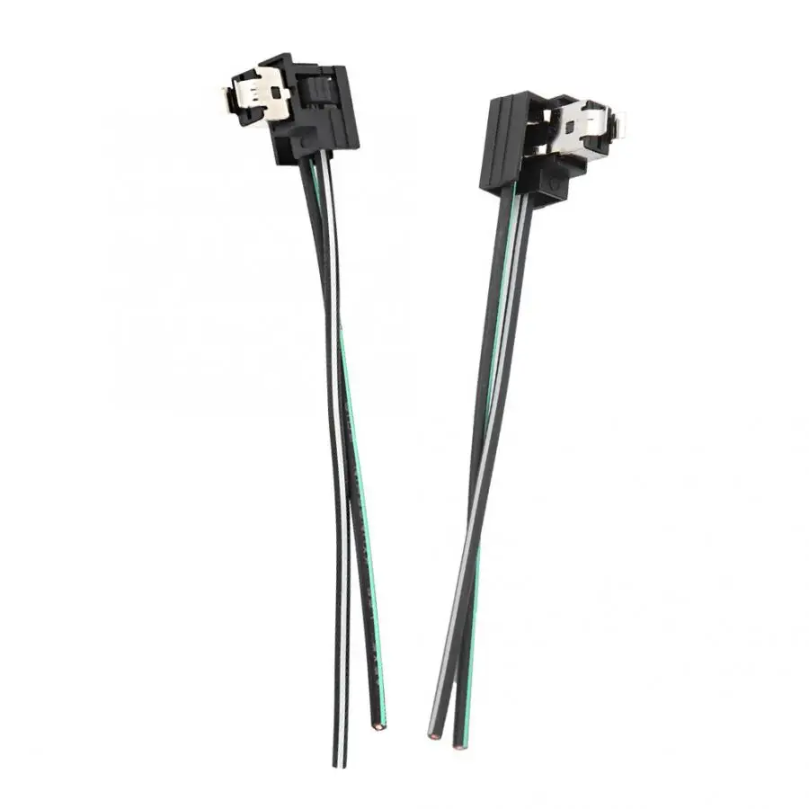 2pcs Headlight Lamp Bulb Socket Wiring Harness Connector Plug Adapter