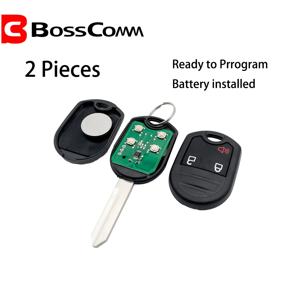 Bosscomm 2 Car Key Remote для Ford F150 F250 F350 Explorer Edge Escape Flex 3 кнопки без ключа входа Fob|Ключ от