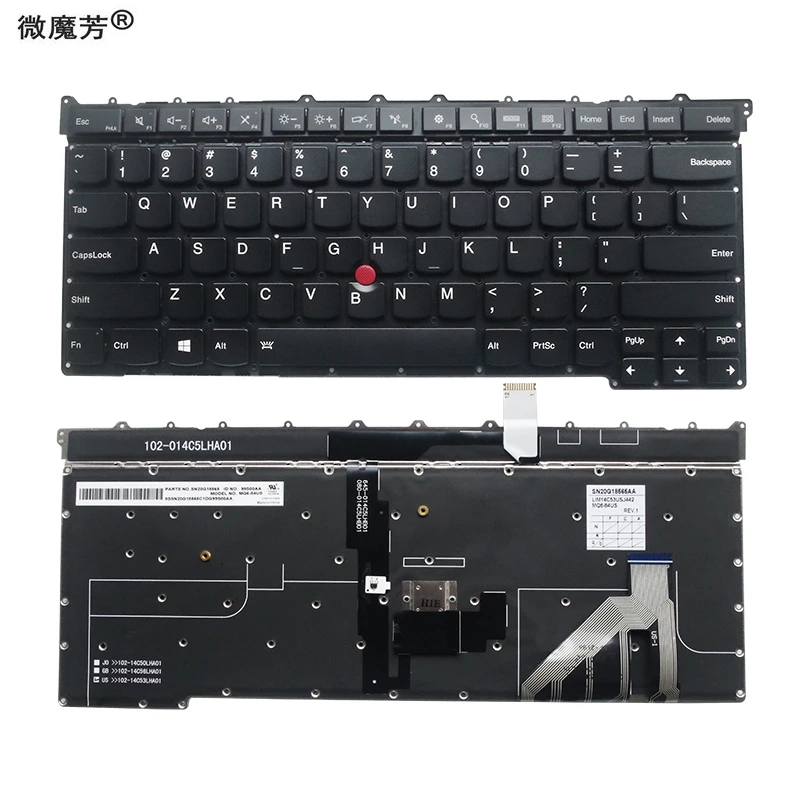 QH для Lenovo Thinkpad Carbon X1 Gen 3 клавиатура с подсветкой новые продукты MQ6 84 аксессуары