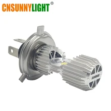 CNSUNNYLIGHT HS1 BA20D H4 LED دراجة نارية المصباح P43t P15D-25-1 مرحبا/لو ثنائية شعاع لمبة 1100Lm الأبيض 6000K الداخلية فارو موتو مصابيح(China)
