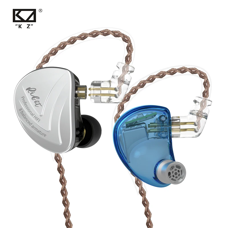 KZ AS16 8BA Drivers In Ear Earphone 8 Balanced Armature HIFI Monitoring Earphone Headset With Detac