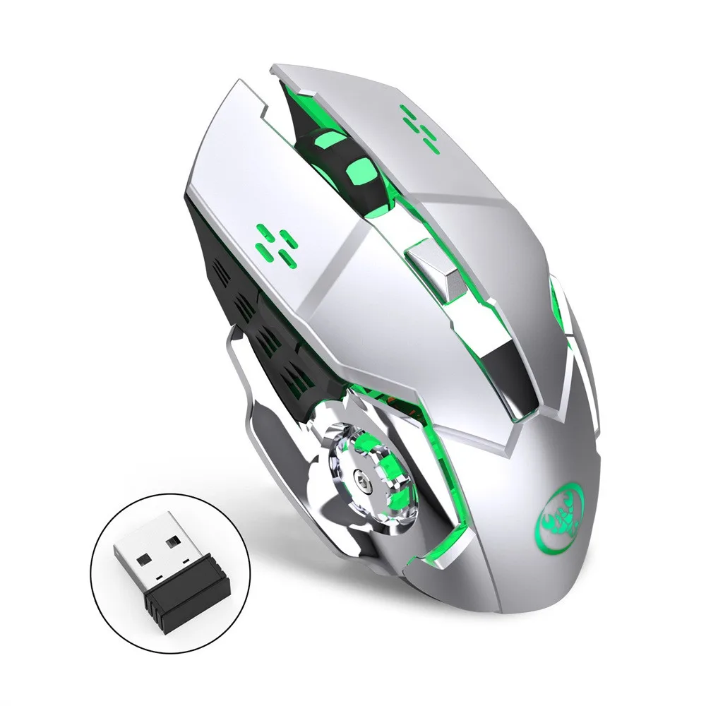 OMESHIN M70GY эргономичная Беспроводная игровая мышь с 5 кнопками USB приемник подсветка профессиональная игровая мышь