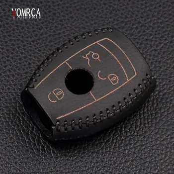 

Hot sale Top layer Leather cover wallet key remote case For Mercedes Benz W203 W210 W211 AMG W204 C E S CLS CLK CLA SLK Classe