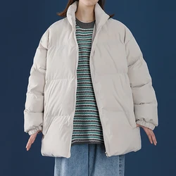 Casual Oversize Winter Jacket Women Stand Collar Thick Teen Gril Female Coat Loose Women's Autumn winter jacket