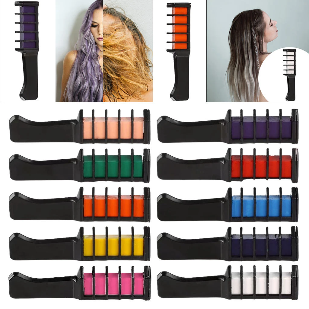 Hair Chalk Comb Vibrant For Children's Day Party Cosplay Diy Teenage