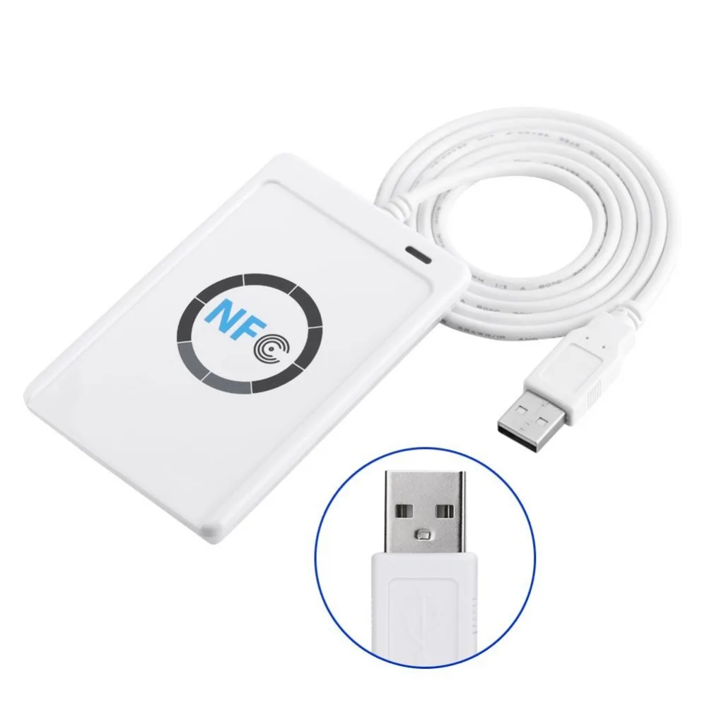 NFC ACR122U RFID Smart Card Reader Writer Copier Duplicator Writable Clone Software USB S50 13.56mhz ISO/IEC18092+5pcs M1 Cards
