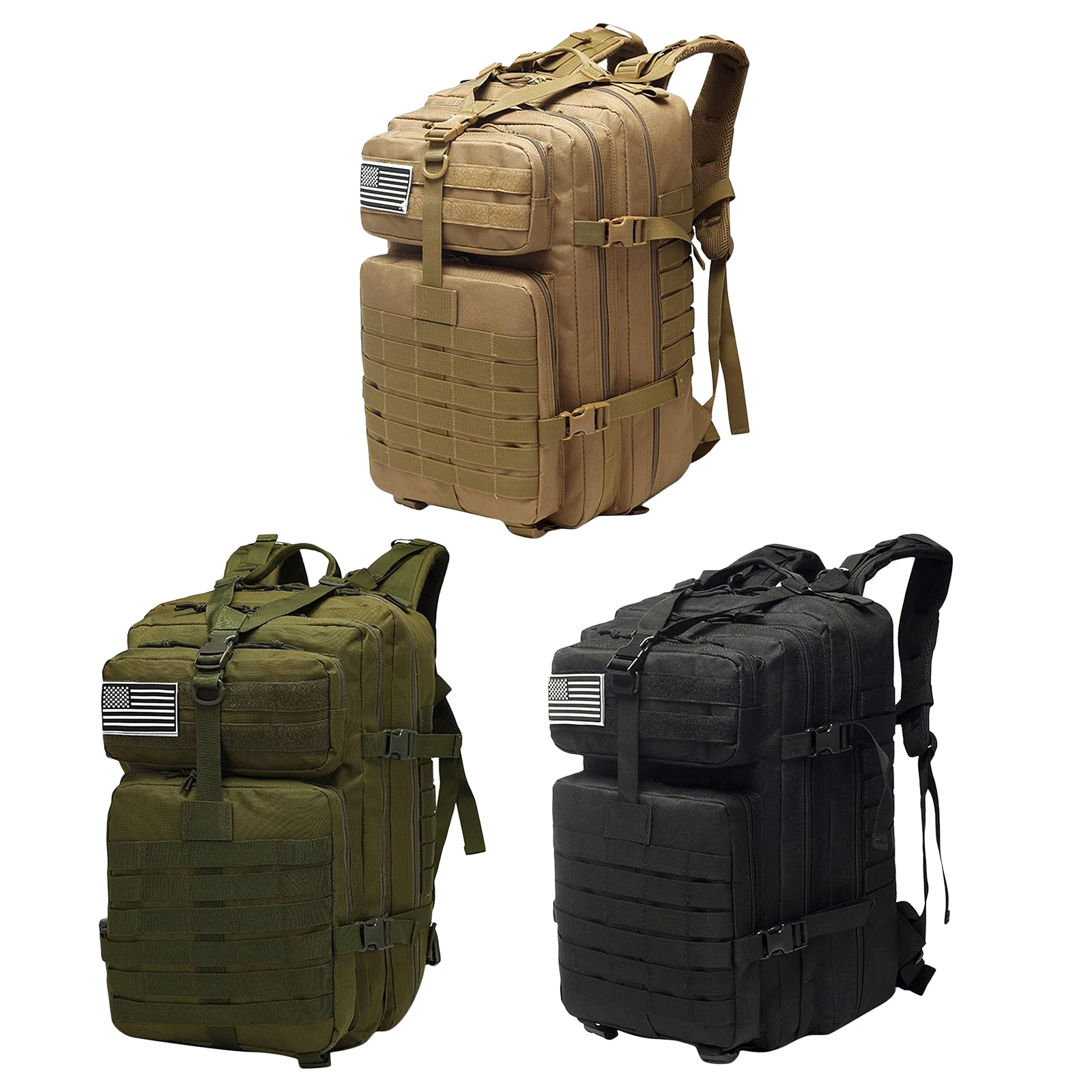 50L Tactical Military Backpack Army Assault Pack Built-up Bag Outdoor Rucksack 