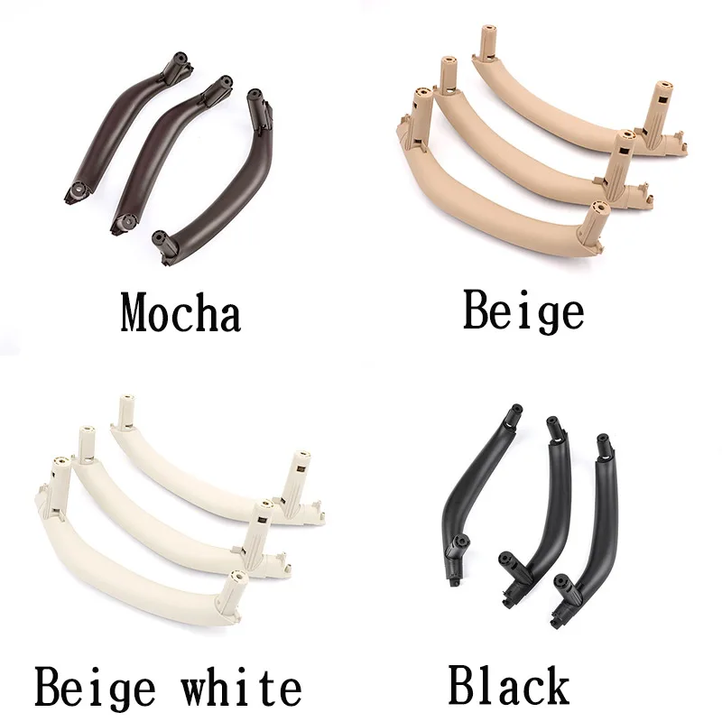 3pcs For BMW F15 X5 F16 X6 2014-2018 Car left right front inner door panel interior handle pull trim cover styling accessories
