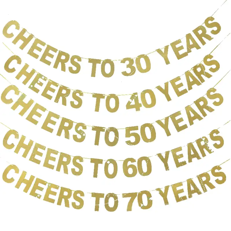Взрослые возраст 30 40 50 60 70 лет блестящие буквы Декор баннер флаг День рождения Свадьба Один предложение вечерние принадлежности для установки флажка