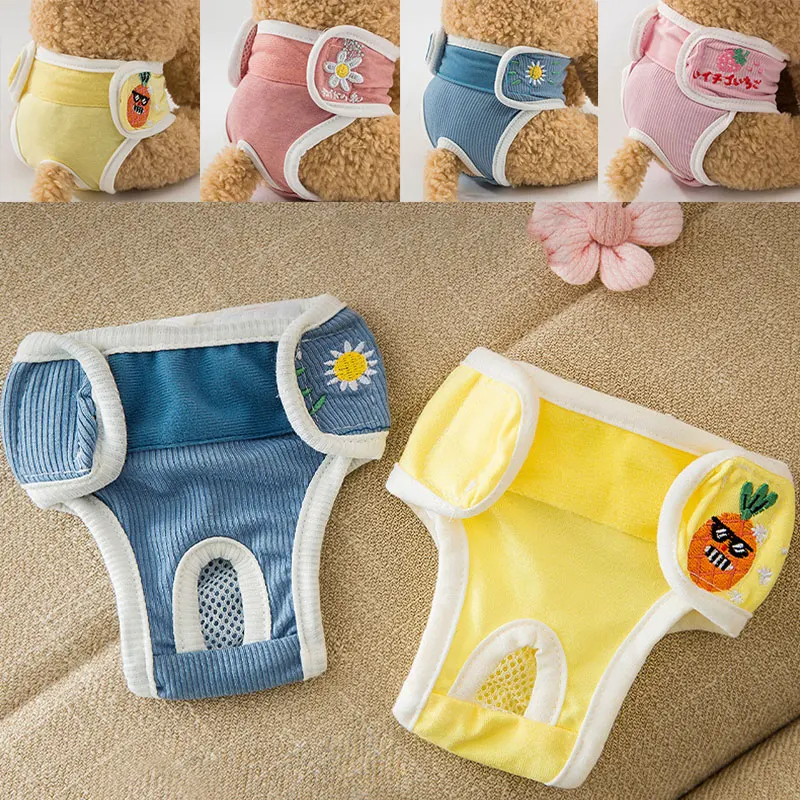 

Physiological Pants Dog Diaper Sanitary Reusable Washable Female Dog Panties Shorts Underwear Briefs For Dogs Panties Nappy Wrap