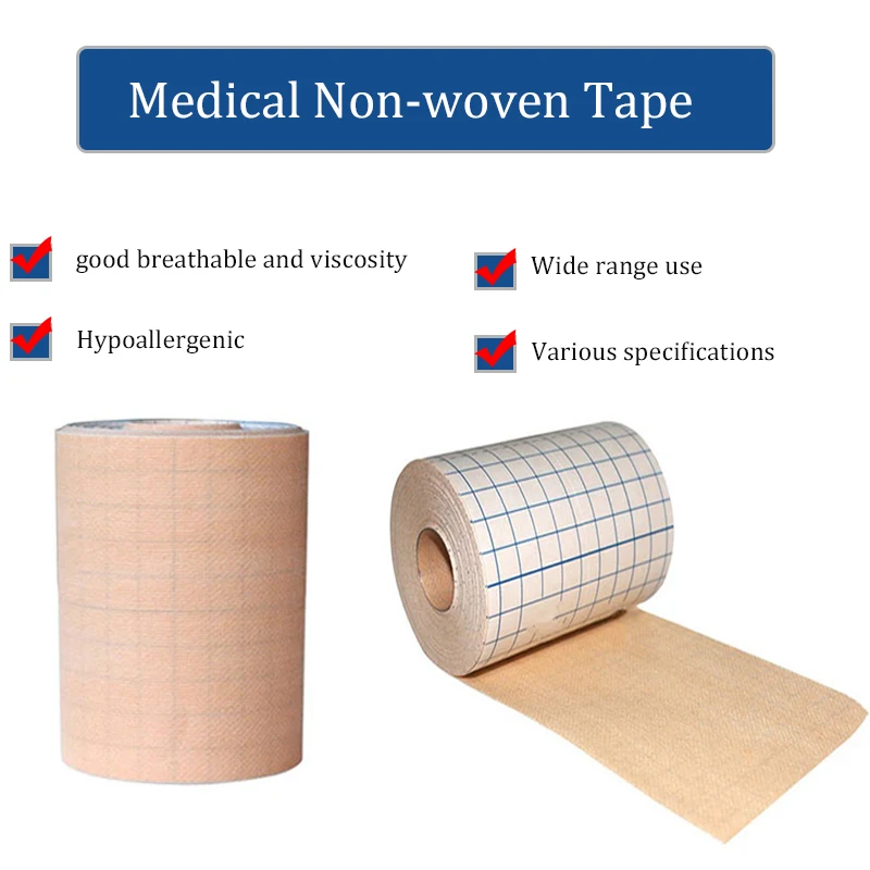 Yellow Skin Color Breathable Medical Non-woven Adhesive Tape for Gauze Needle Plaster Fixation Wound Dressing Fixation Tape