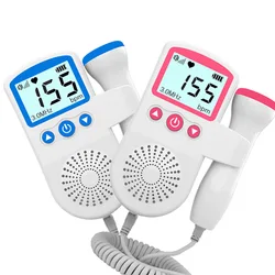 3.0MHz Doppler Fetal Digital Curve Ultrasound Infant Heart Rate Beat Monitor Pregnant Woman Detector LCD Display No Radiation
