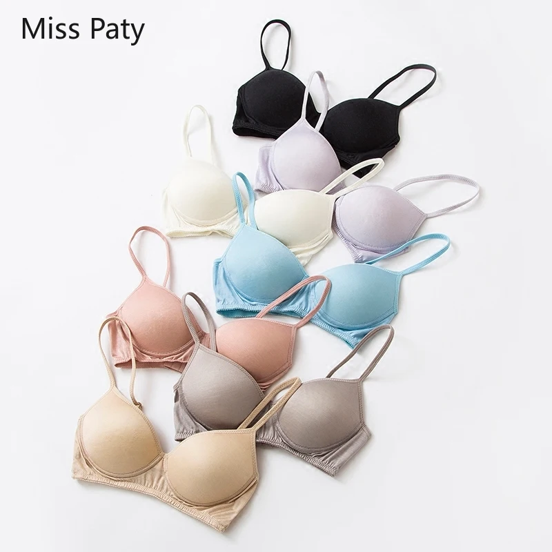 

High quality comfortable 100% silk soft cup bras wire free seamless big size push up for women brassiere breathable plus size