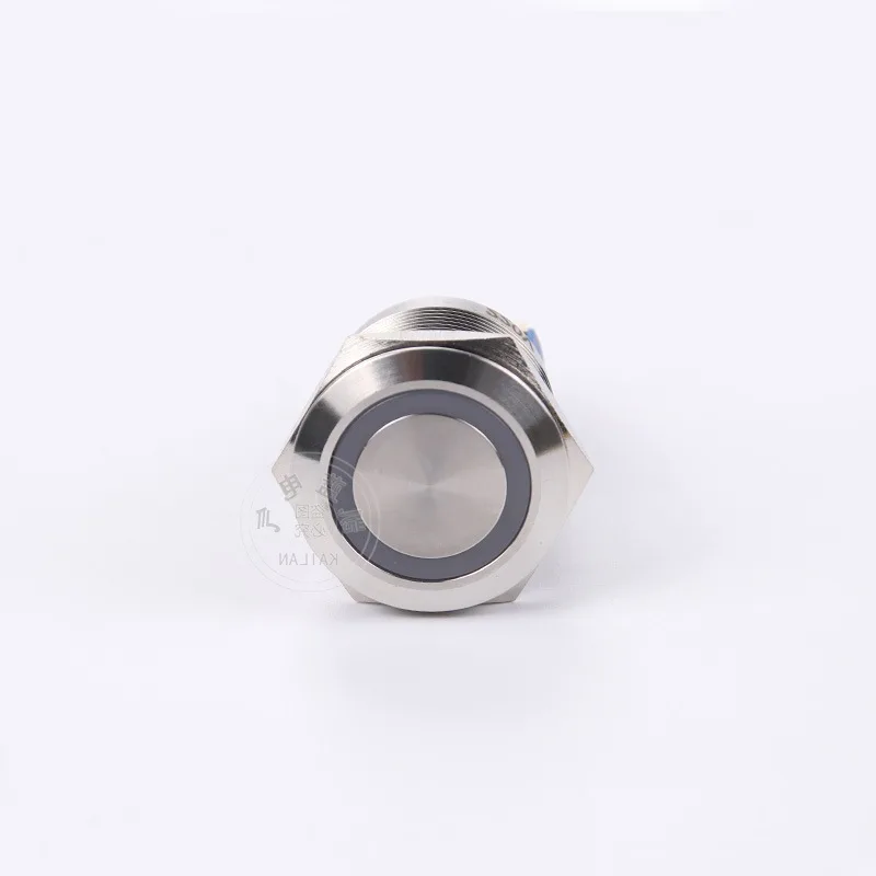 

A Good Stainless Steel Button Switch YJ-GQ22-11EZ Power Switch One Opening And One Closing Self-Locking Light Included 22 Mm
