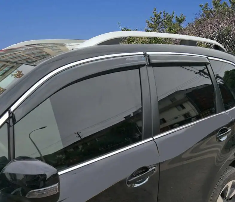 Для subaru forester Пластик оконный козырек для subaru forester 2013- Vent Оттенки Защита от солнца дождь дефлектор гвардии 4 шт./компл. стайлинга автомобилей