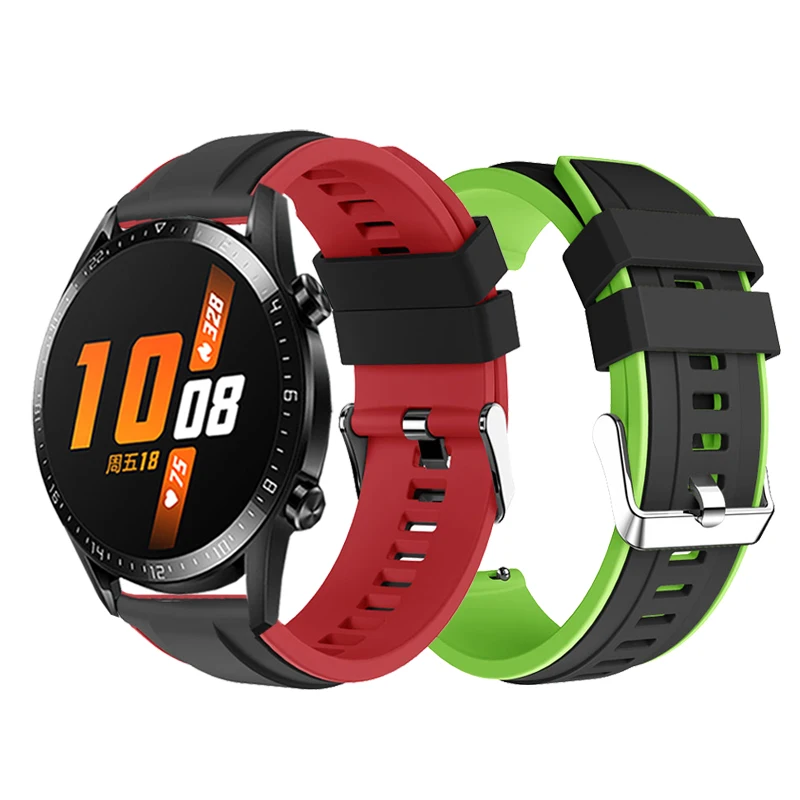 Silicone Wristband Strap for HUAWEI WATCH GT 2 46mm / GT Active 46mm HONOR Magic Band Bracelet GT2 Smartwatch Watchband 22mm