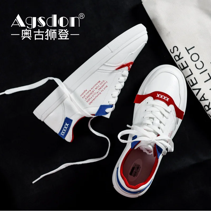 

Agsdon INS Street Snap Canvas Shoes Women's 2019 Autumn And Winter New Style Students Versatile Breathable Casual Shoes White Sh