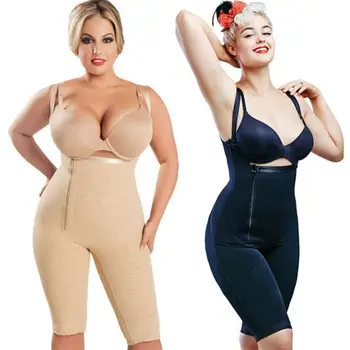 

Women's Full Body Plus Size Compression Garment Shaper Shapewear BodySuit Corset Raise Hips