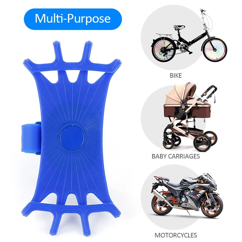 Silikon Sepeda Ponsel Pemegang Ponsel Sepeda Motor Pemegang Telepon Suporte Celular untuk IPhone Samsung Xiaomi Gsm Houder Uncut