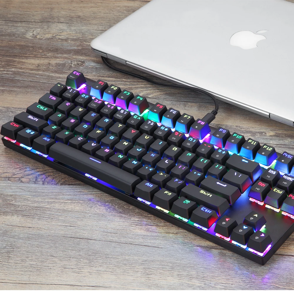 MOTOSPEED CK101 Mechanical Gaming Keyboard Keyboards 87 Keys Backlight Keyboard High-sensitivity for Computer Gamer Russian