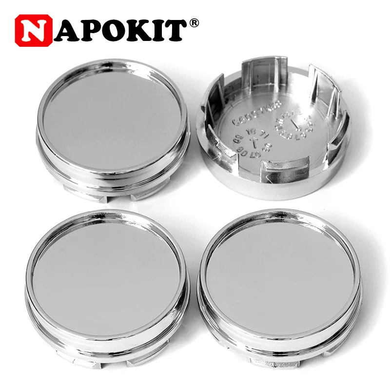 

4pcs/lot 59mm/58mm (58.5mm) Plastic Chrome Silver Auto Car Hub Cap for 50mm 51mm Flat Logo Emblem Badge Sticker Wheel Rim Cover