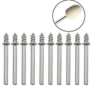 

Dremel Style Accessory 10pcs Rotary Mandrel Wool Polishing Grinding Wheel Head Connecting Shank Power Tool Accessories