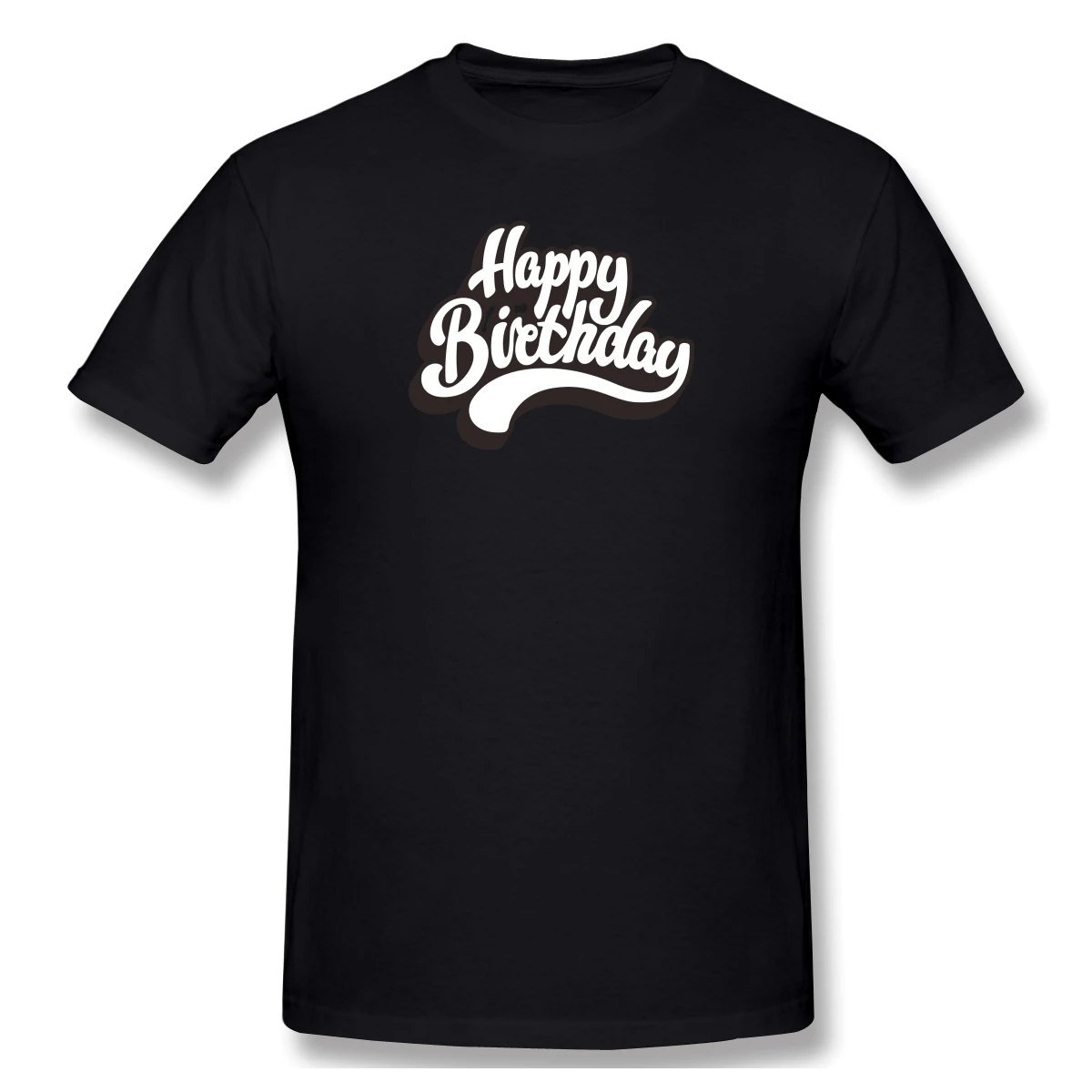 

Happy Birthday Picture print casual mens o-neck Harajuku t shirts and fashion Men's Basic Short Sleeve T-Shirt