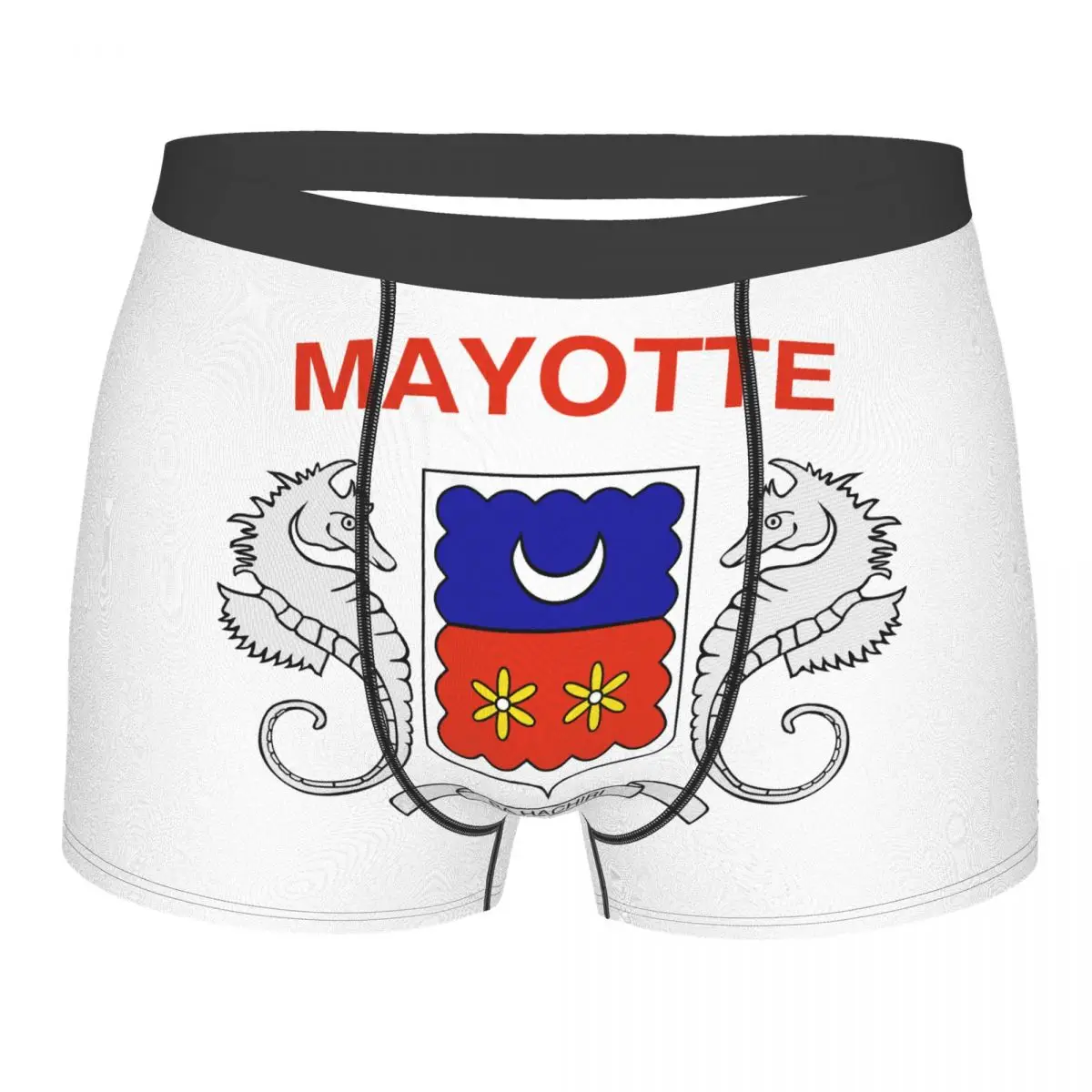 

Flag Of Mayotte (local) Men's Boxer Briefs Flags of the regions of France Funny Men's boxer leggings