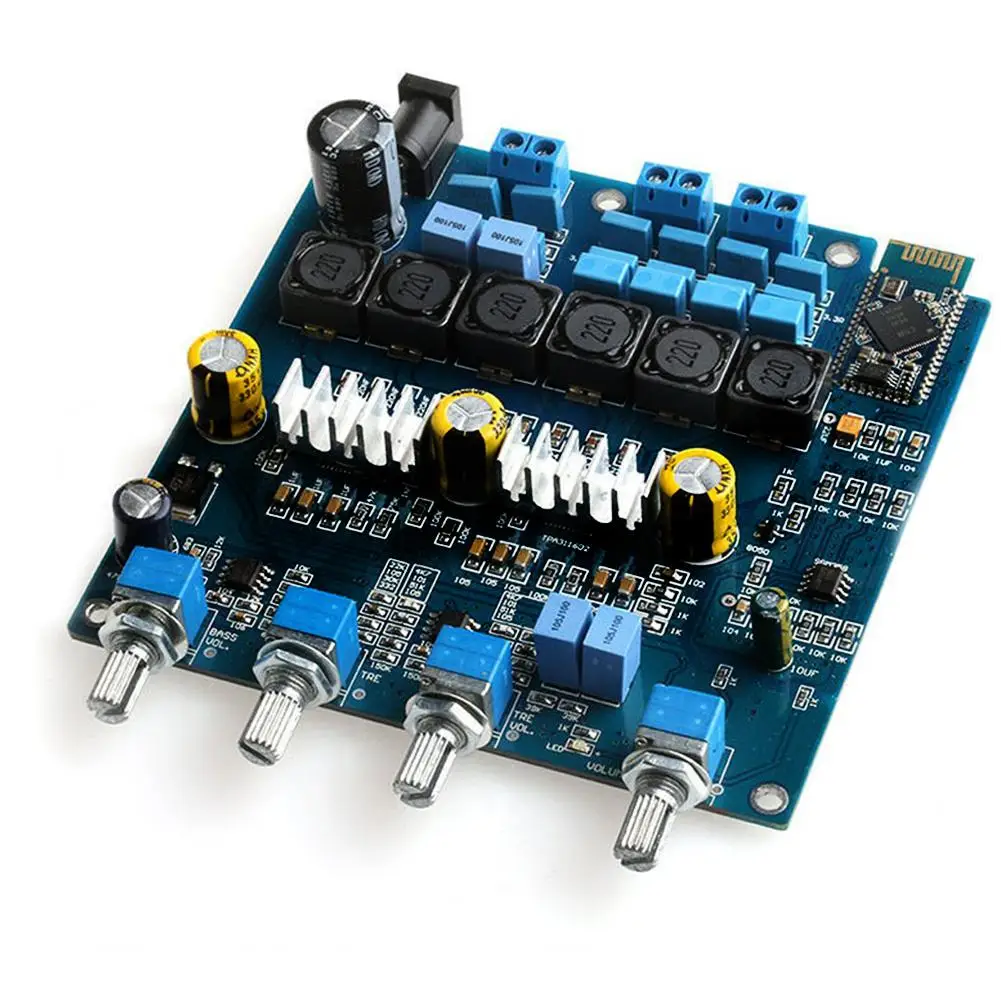 Нет TPA3116 2,1 50WX2+ 100 Вт+ Bluetooth класса D усилитель мощности(синяя плата