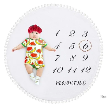 

3 Pcs/set Baby Boys and Girls Photography Blanket Children Round Wave Point Photo Blankets Hair Accessories Headdress Garland