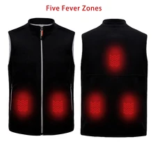 PARATAGO Winter Thermal Heating Vest Men Women Intelligent USB Infrared Heated Vest Battery Heated Jacket Hiking Coat P805