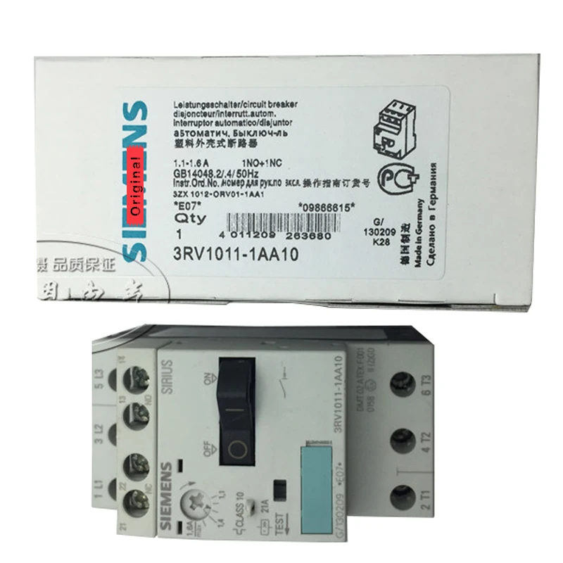 New Original 3RV1011 1AA10 Breaker 100 Test Good QualityChargers