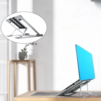 

Aluminum Alloy Notebook Holder Height Adjustable Laptop Riser Multi-Angle Laptop Stand Support Heat Release Foldable Bracket