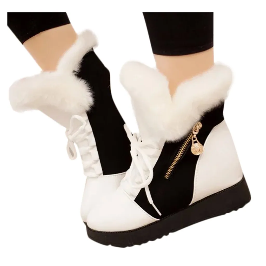 Женские ботинки; женские зимние ботильоны; женские теплые зимние ботинки с лисьим мехом; женская повседневная обувь на квадратном каблуке; botas mujer;#930