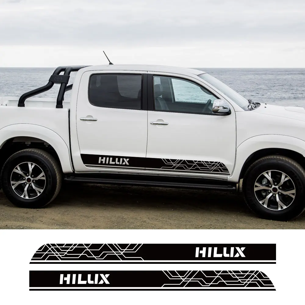 Наклейки для боковых полос Двери пикапа Toyota Hilux Revo Vigo ралли грузовика виниловый