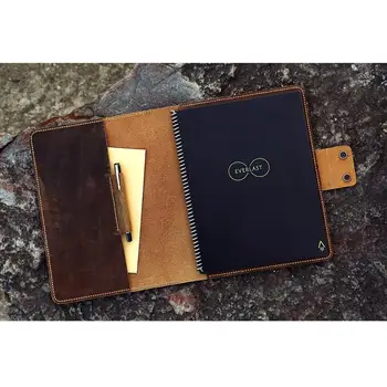 

Vintage retro leather rocketbook executive cover rustic leather cover folder for rocketbook everlast notebook executive size