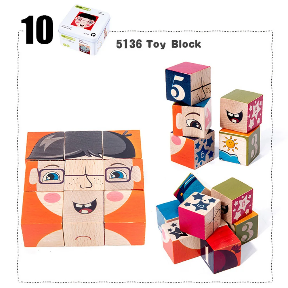 Деревянные строительные домино с блоками Tangram паззлы рыбалка игра образование детская игрушка
