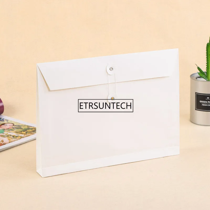 100 Stück weiß schwarz braun Kraftpapier Dokumentenhalter Datei Aufbewahrungstasche Taschenumschlag mit Aufbewahrung String Lock Bürobedarf – Detail 6