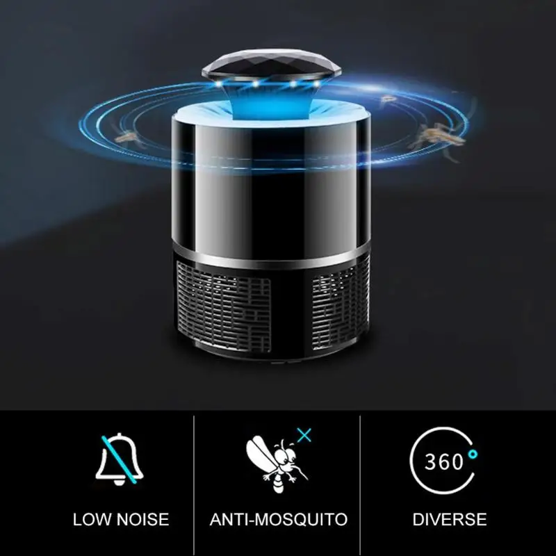 USB Electric Mosquito Killing Lamp UV Bug Zapper Anti Mosquito Insect Trap