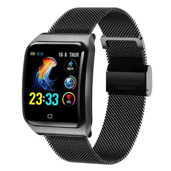 

large color screen F9 smart bracelet sports step heart rate blood pressure monitoring sleep monitoring waterproof smart watch