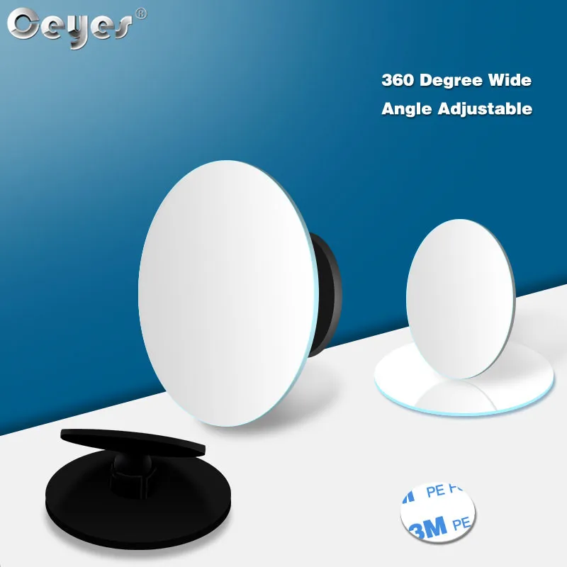 HD 360 Degree Wide Angle Adjustable Car Rear View Convex Mirror Auto Rearview Mirror Vehicle Blind Spot Rimless Mirrors (3)