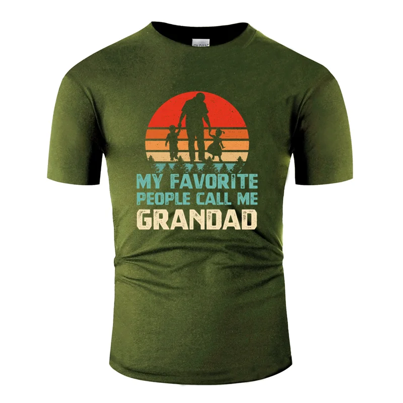 Новая классическая футболка с надписью «my favorite people call me granddad» для мужчин, одежда для семьи Футболка Топ в стиле хип-хоп с комиксами