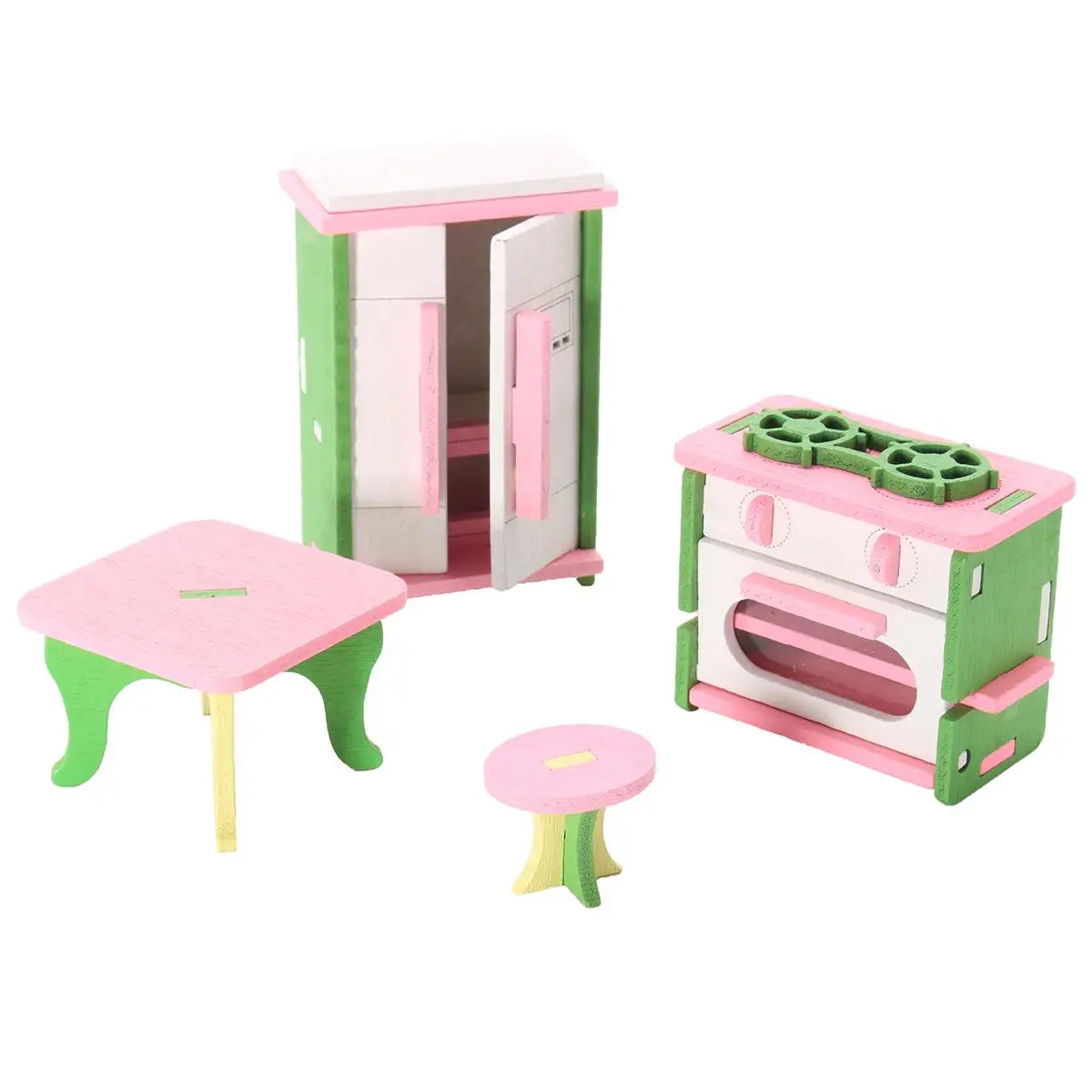 3D Кукольный дом набор Edutation игрушки наборы детские деревянные куклы мебель миниатюрный дом дети ребенок ролевые игры игрушки строительные блоки