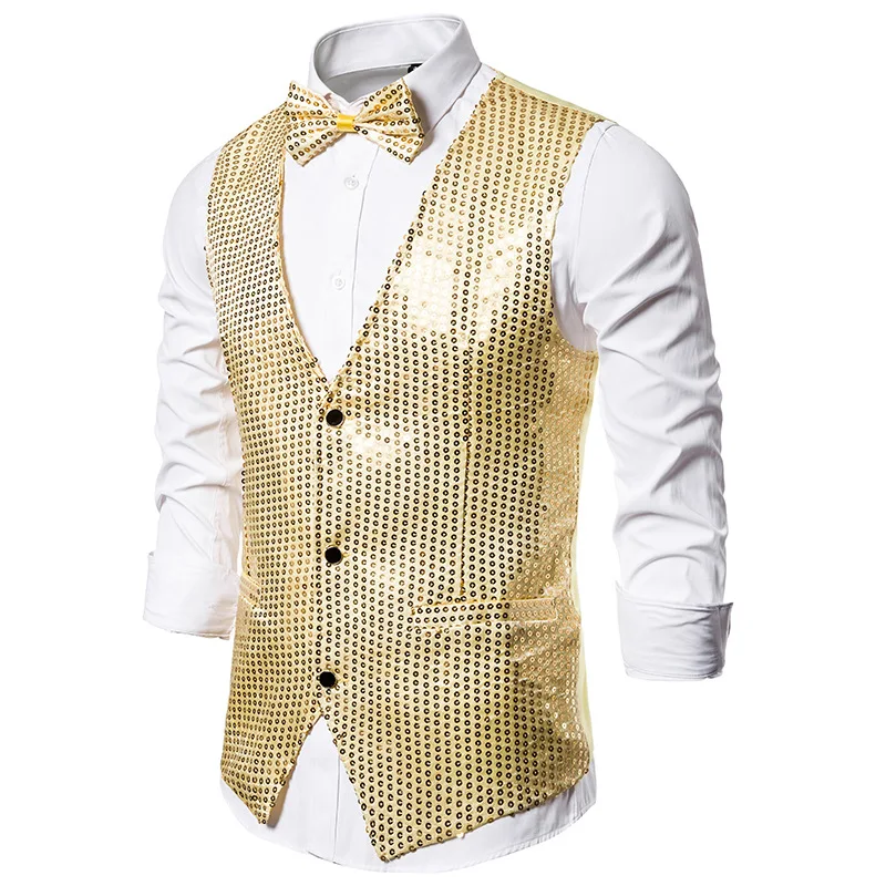 Prom Vest Waistcoat Costume Men Vest Slim Fit Waistcoat Gilet