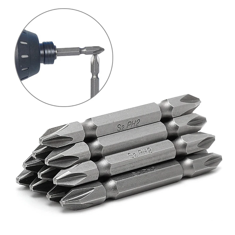 10 шт. PH2 сверло для электродрели набор шестигранный хвостовик магнитный сплав сталь 65 мм