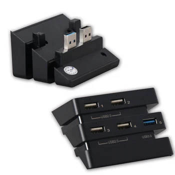 

Host Integrated Extension Splitter Hub 5 USB Port High Speed USB with1*USB 3.0+4*USB 2.0 Ports Cable Adapter for Sony PS 4 Pro